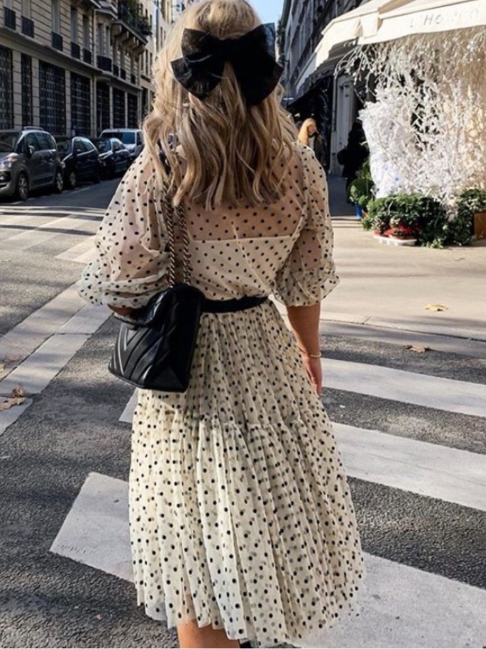 H&M Polka Dot Tulle Dress Size Large NWT